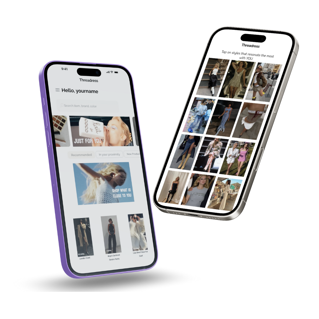 Threadress app mockup